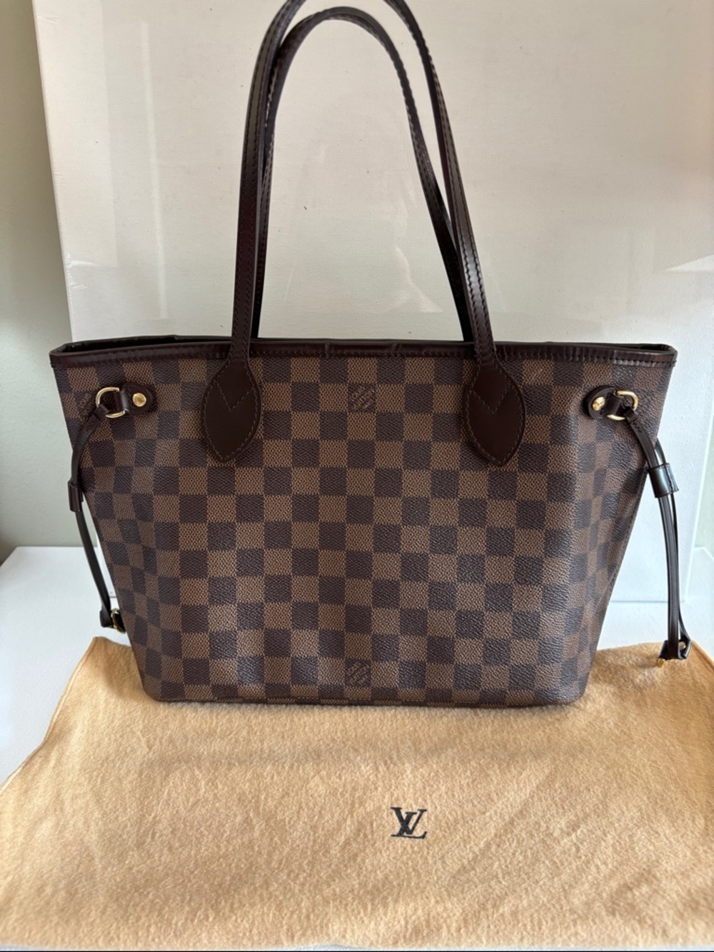 Louis Vuitton Brown Checkered Canvas Tote - Picture 14 of 16